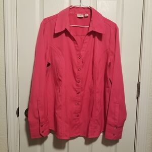 CATO XL Fuschia Pink Women's Top Long Sleeves
